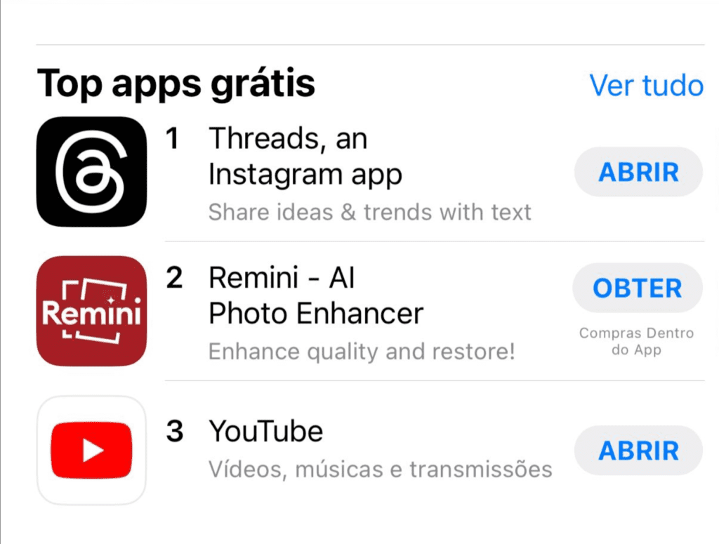 Baixar o Threads na App Store
